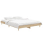 Cadre de lit sans matelas chêne sonoma 140x190 cm