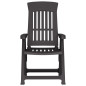 Chaises inclinables de jardin lot de 2 anthracite PP