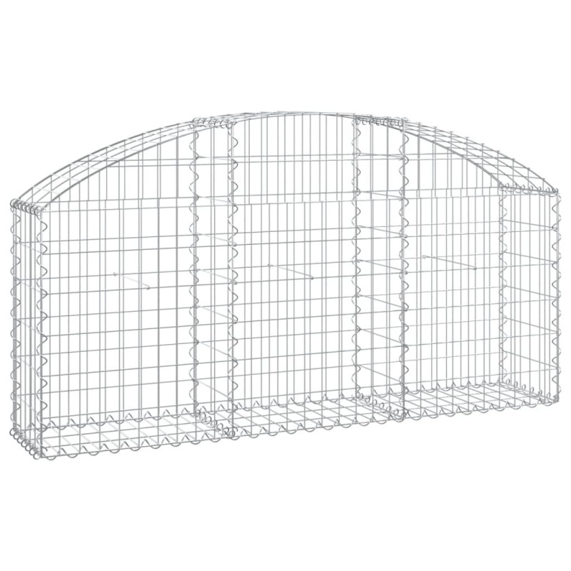 Panier de gabions arqué 150x30x60 80 cm Fer galvanisé