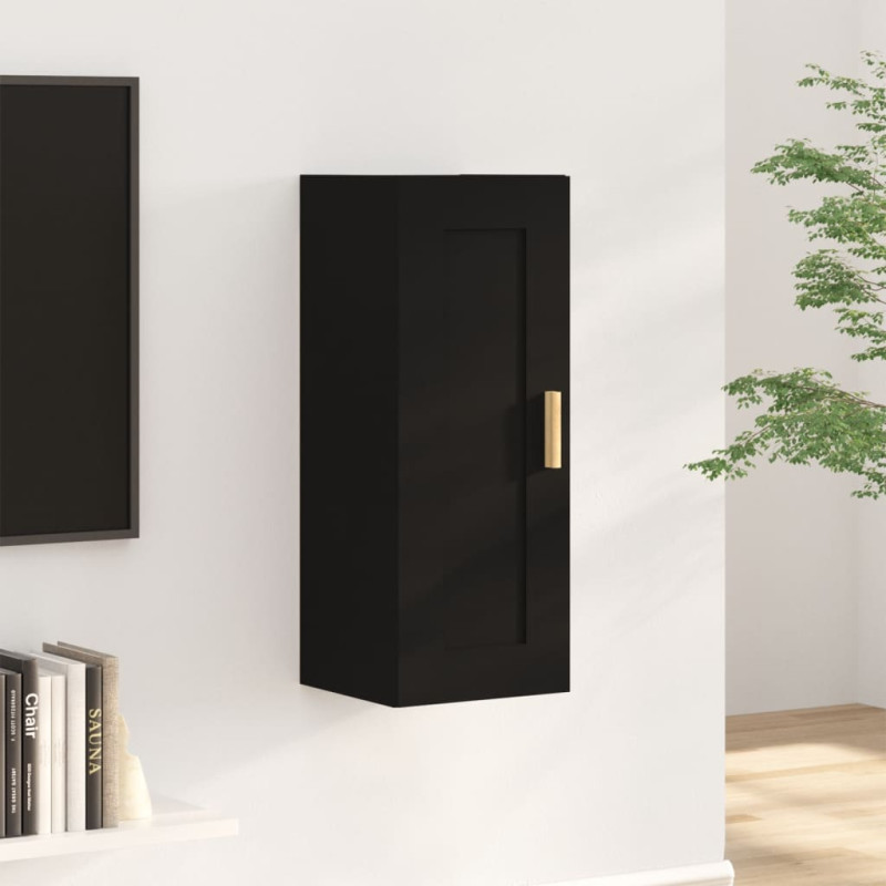 Armoire murale Noir 35x34x90 cm Bois d ingénierie