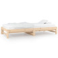 Lit coulissant sans matelas 2x(90x190) cm Bois de pin massif