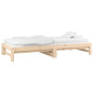 Lit coulissant sans matelas 2x(90x190) cm Bois de pin massif