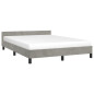 Cadre de lit sans matelas gris clair 140x190 cm velours