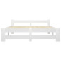 Cadre de lit sans matelas blanc bois de pin massif 120x200 cm