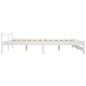 Cadre de lit sans matelas blanc bois de pin massif 120x200 cm