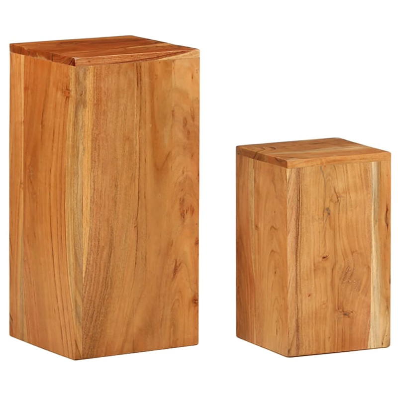 Supports pour plantes 2 pcs bois d acacia massif