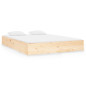 Cadre de lit sans matelas bois massif 140x190 cm