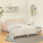 Lit coulissant sans matelas bois de pin solide