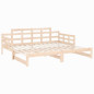 Lit coulissant sans matelas bois de pin solide