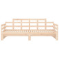 Lit coulissant sans matelas bois de pin solide