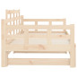 Lit coulissant sans matelas bois de pin solide