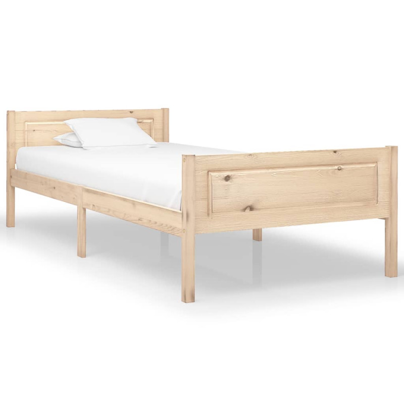 Cadre de lit sans matelas bois de pin massif 90x200 cm