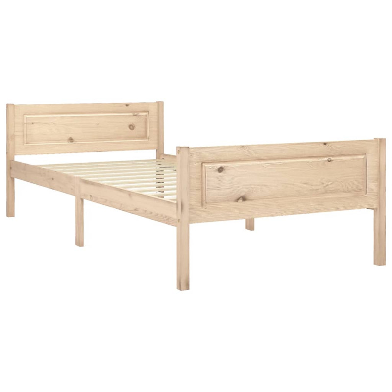 Cadre de lit sans matelas bois de pin massif 90x200 cm