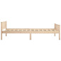 Cadre de lit sans matelas bois de pin massif 90x200 cm