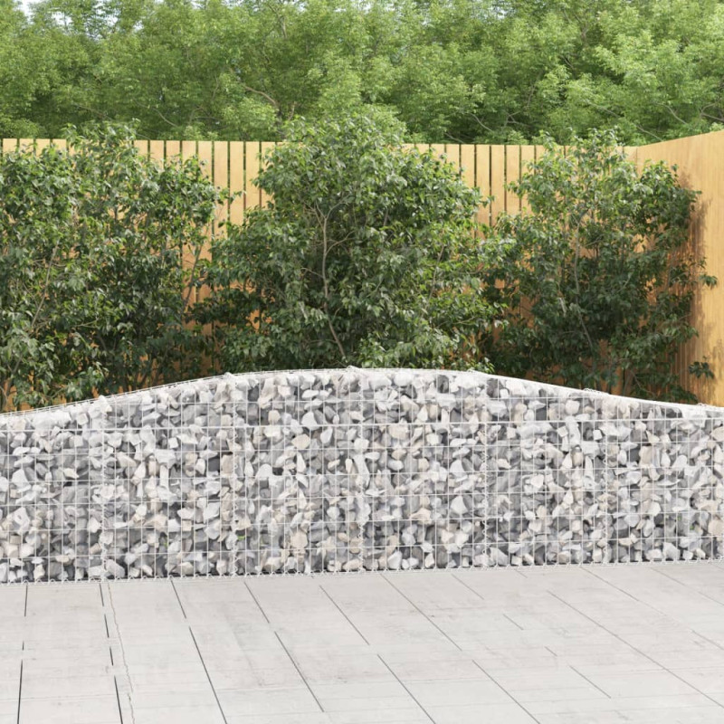 Panier de gabions arqué 400x30x60 80 cm Fer galvanisé