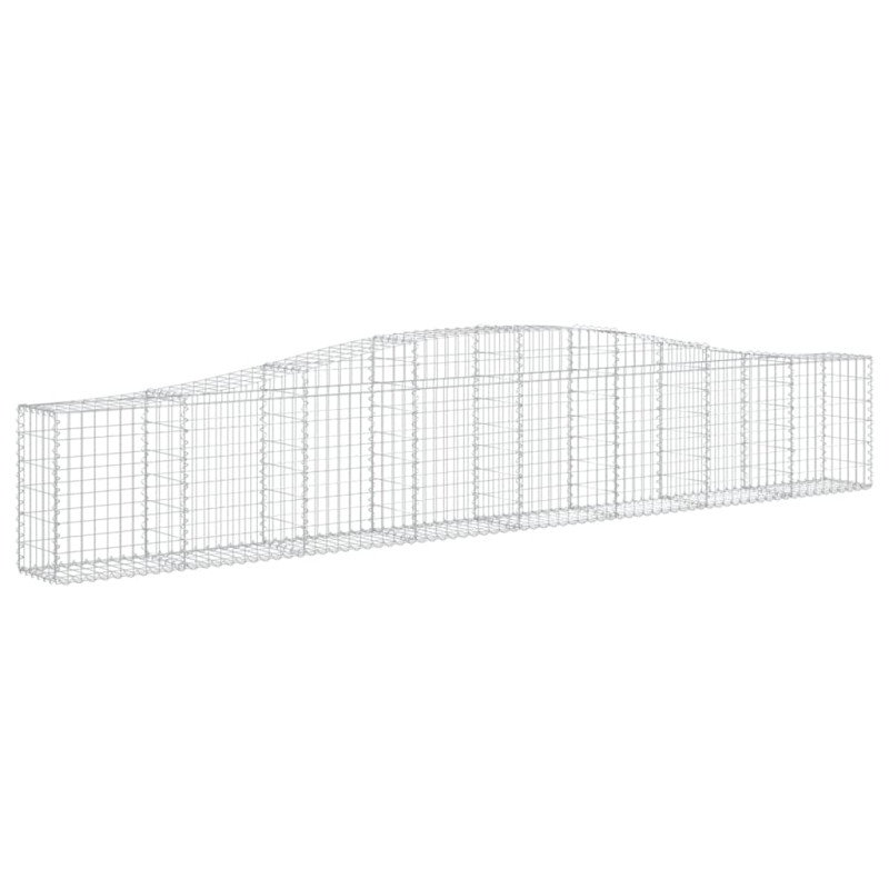 Panier de gabions arqué 400x30x60 80 cm Fer galvanisé