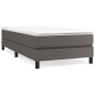 Cadre de lit sans matelas gris 90x200 cm similicuir