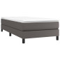 Cadre de lit sans matelas gris 90x200 cm similicuir