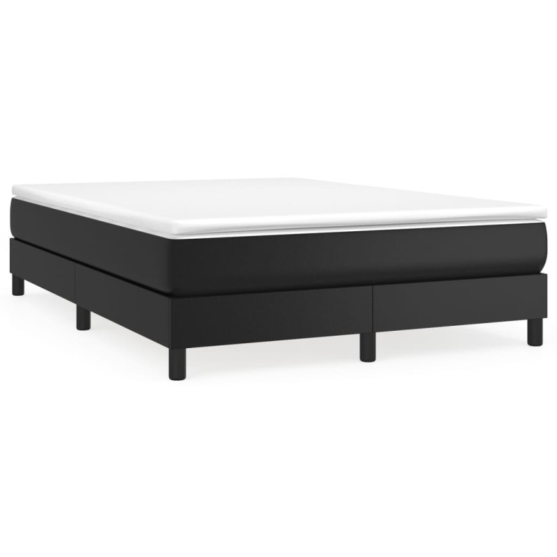 Cadre de lit sans matelas noir 140x190 cm similicuir