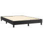 Cadre de lit sans matelas noir 140x190 cm similicuir