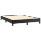 Cadre de lit sans matelas noir 140x190 cm similicuir