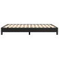 Cadre de lit sans matelas noir 140x190 cm similicuir