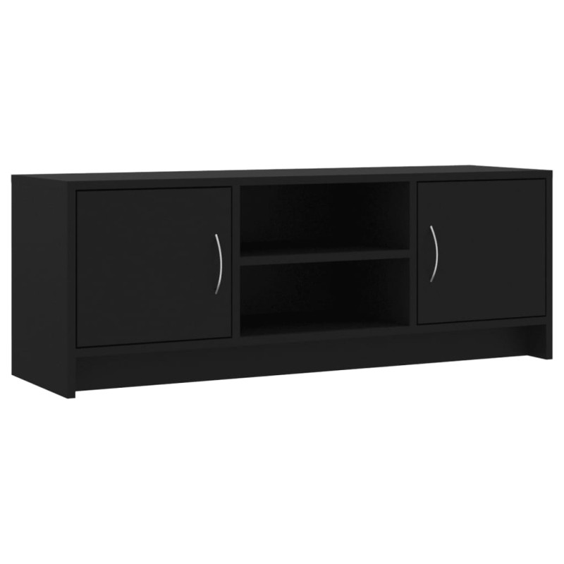 Meuble TV noir 102x30x37,5 cm bois d ingénierie