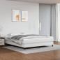 Cadre de lit sans matelas blanc 180x200 cm similicuir