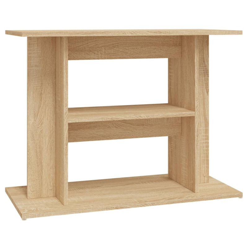 Support pour aquarium chêne sonoma 80x35x60cm bois d ingénierie