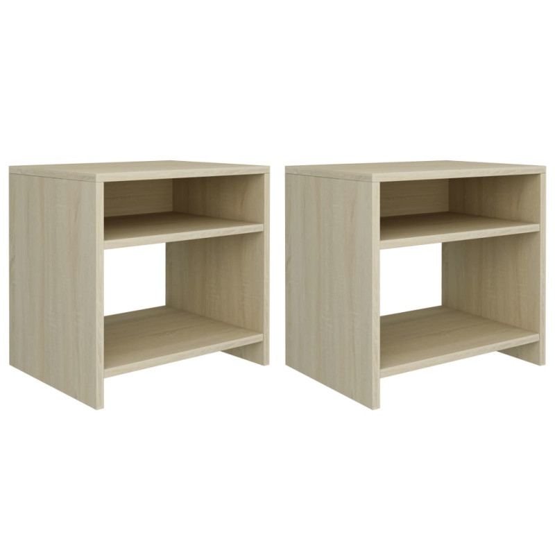 Tables de chevet 2pcs Chêne sonoma 40x30x40cm Bois d ingénierie