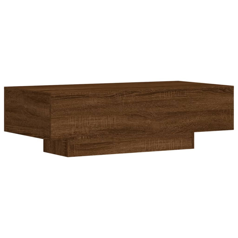 Table basse chêne marron 100x49,5x31 cm bois d ingénierie