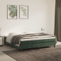 Cadre de lit sans matelas vert foncé 180x200 cm velours