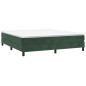 Cadre de lit sans matelas vert foncé 180x200 cm velours