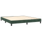 Cadre de lit sans matelas vert foncé 180x200 cm velours