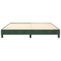 Cadre de lit sans matelas vert foncé 180x200 cm velours