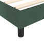 Cadre de lit sans matelas vert foncé 180x200 cm velours