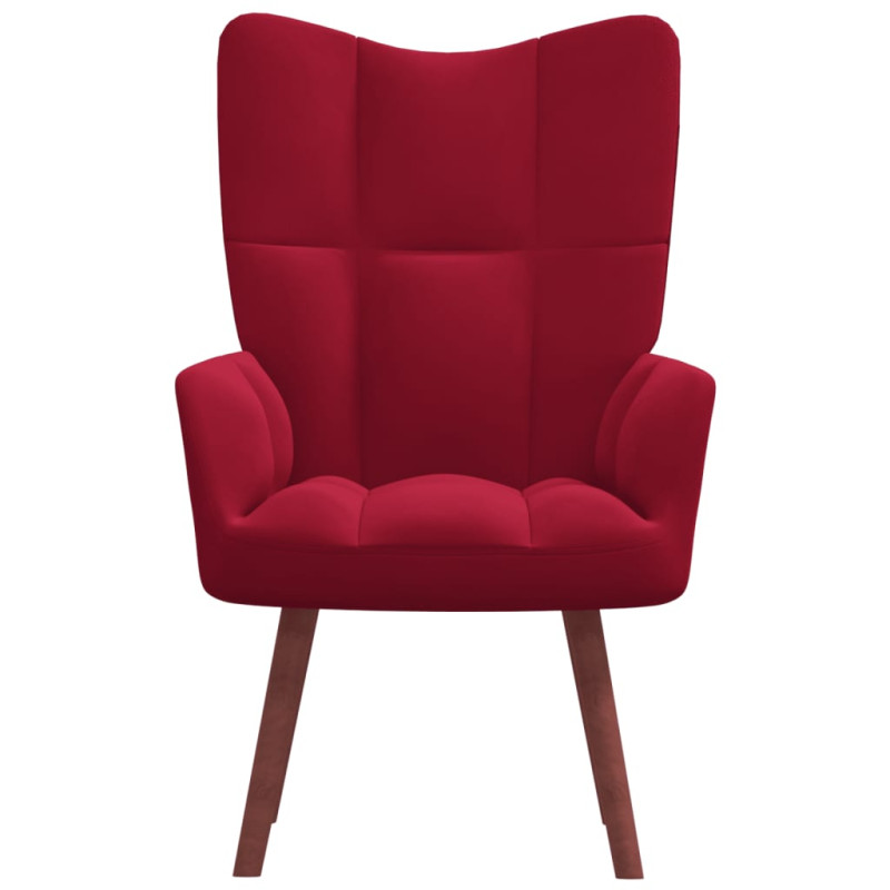 Chaise de relaxation Rouge bordeaux Velours