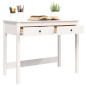 Bureau avec tiroirs Blanc 100x50x78 cm Bois massif de pin