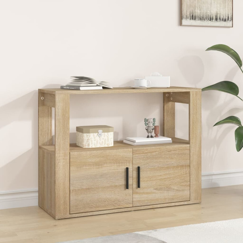 Buffet Chêne sonoma 80x30x60 cm Bois d ingénierie