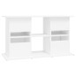 Support d aquarium blanc brillant 101x41x58cm bois d ingénierie