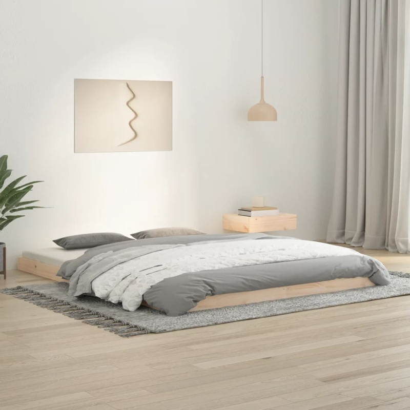 Cadre de lit sans matelas 160x200 cm bois massif de pin