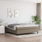 Cadre de lit sans matelas taupe 160x200 cm tissu