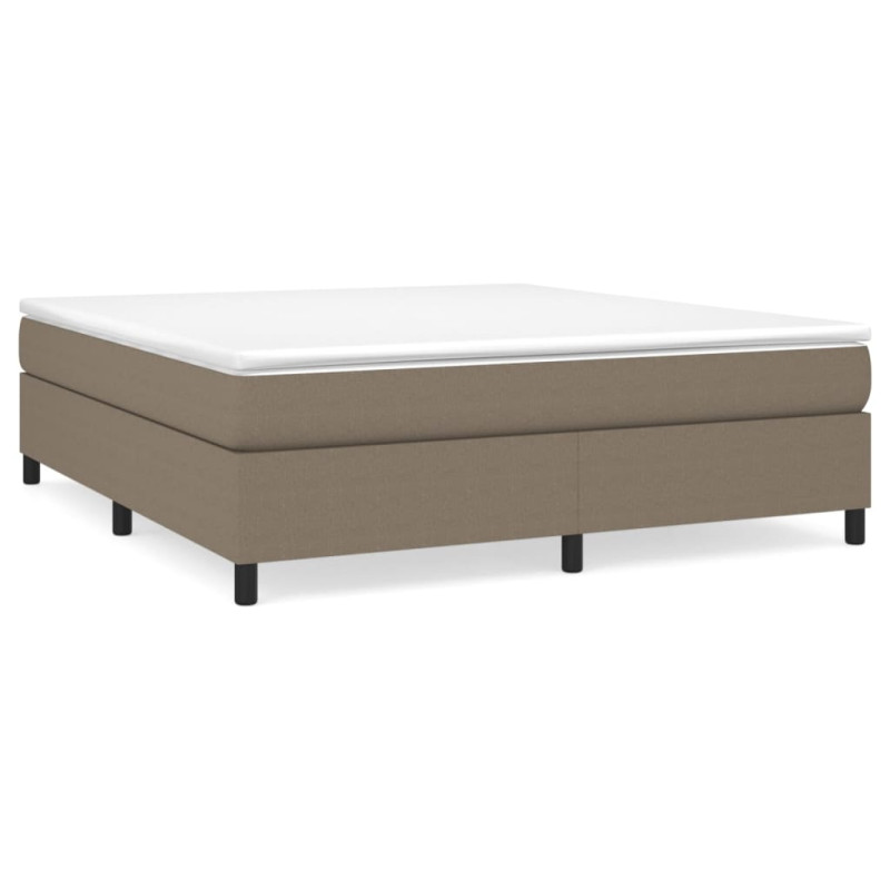 Cadre de lit sans matelas taupe 160x200 cm tissu