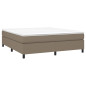 Cadre de lit sans matelas taupe 160x200 cm tissu