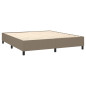 Cadre de lit sans matelas taupe 160x200 cm tissu