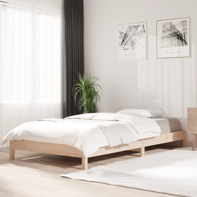 Lit empilable sans matelas 90x200 cm bois de pin massif