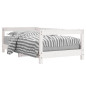 Cadre de lit pour enfant blanc 70x140 cm bois de pin massif