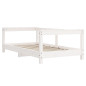 Cadre de lit pour enfant blanc 70x140 cm bois de pin massif