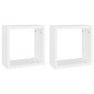 Étagères cube murales 2 pcs Blanc 30x15x30 cm