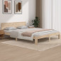 Cadre de lit sans matelas bois massif de pin 160x200 cm